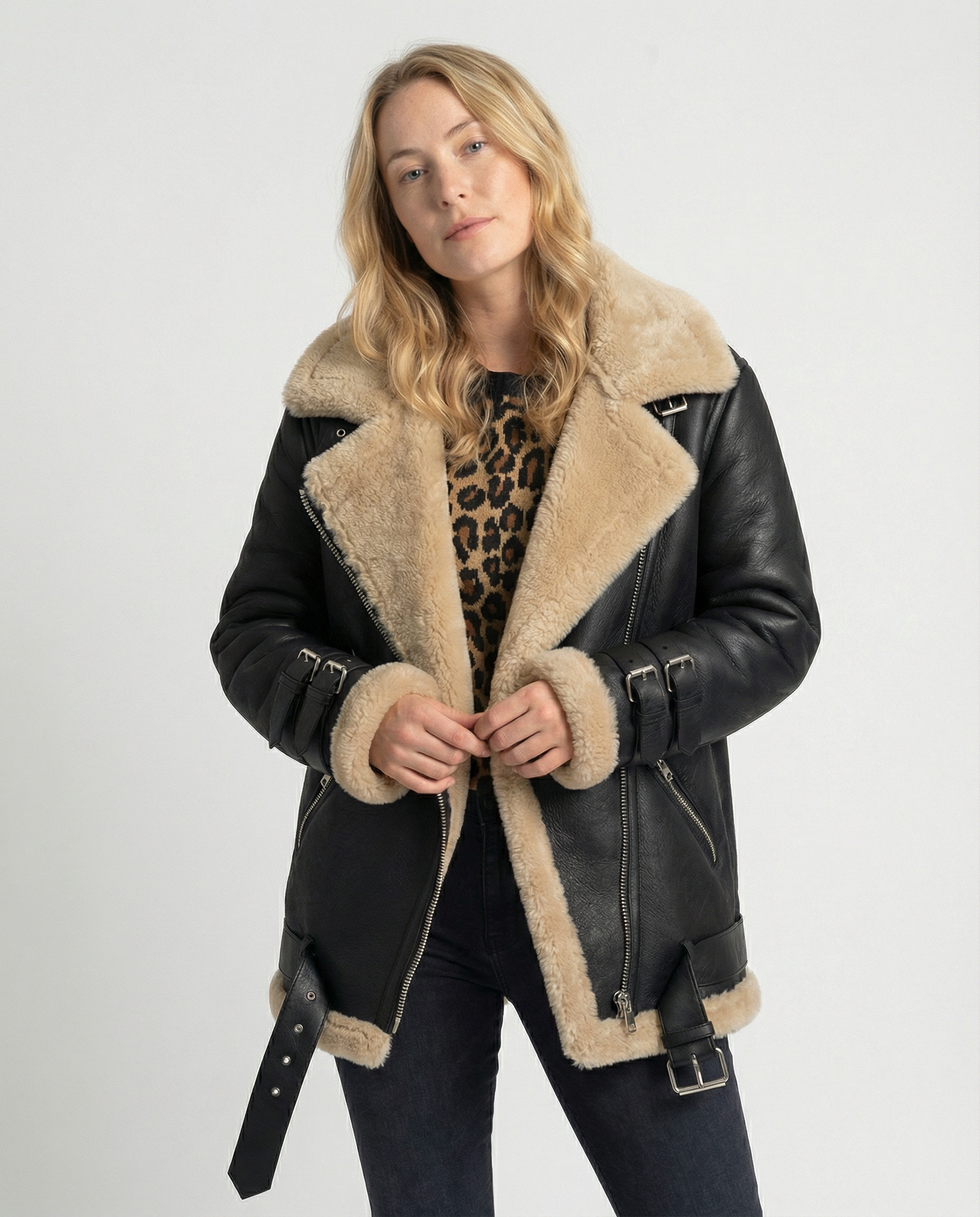 Padded Warm Biker Jacket-loravelle20251123-Calm Wears-Black-S-Calm Wears