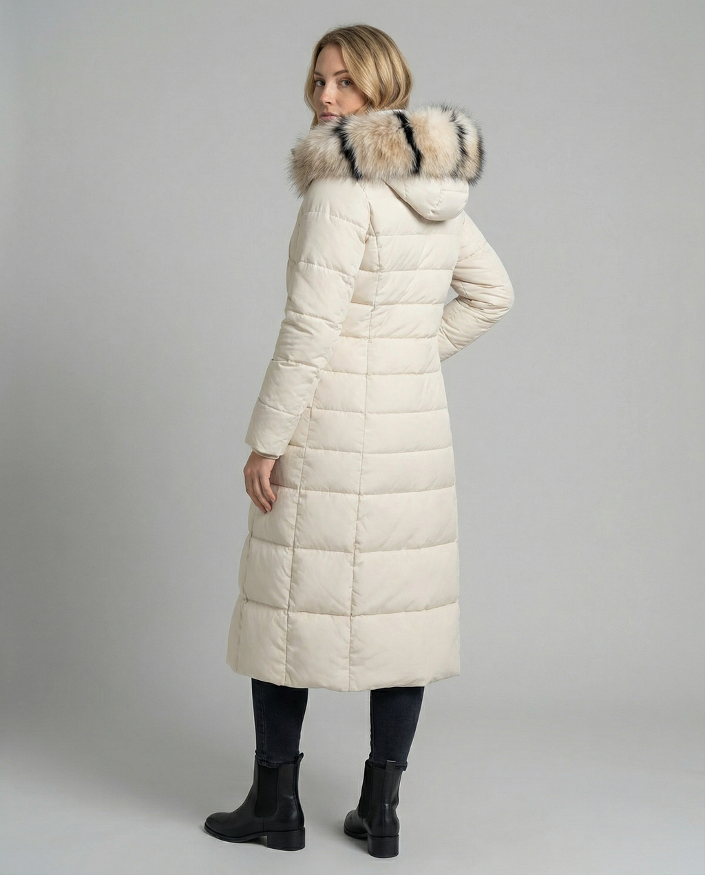Padded women's down jacket-anne johansen20251116-Calm Wears-Beige-XS-Calm Wears