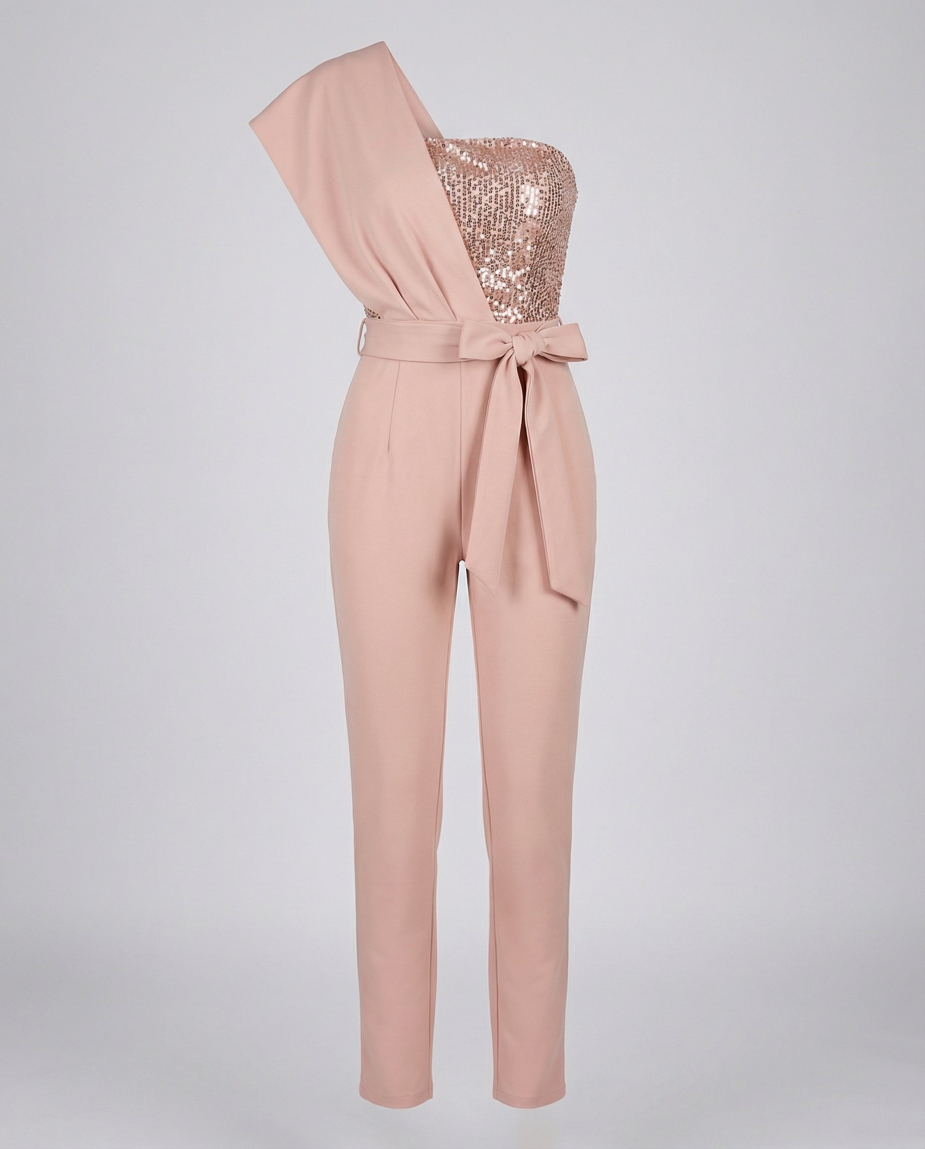 Patchwork Sequin Jumpsuit Women-guerra modehaus20240607-Calm Wears-Apricot-S-Calm Wears