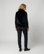 Quilted vest made of faux fur for women-https://detail.1688.com/offer/737727387165.html-Calm Wears-Black-S-Calm Wears