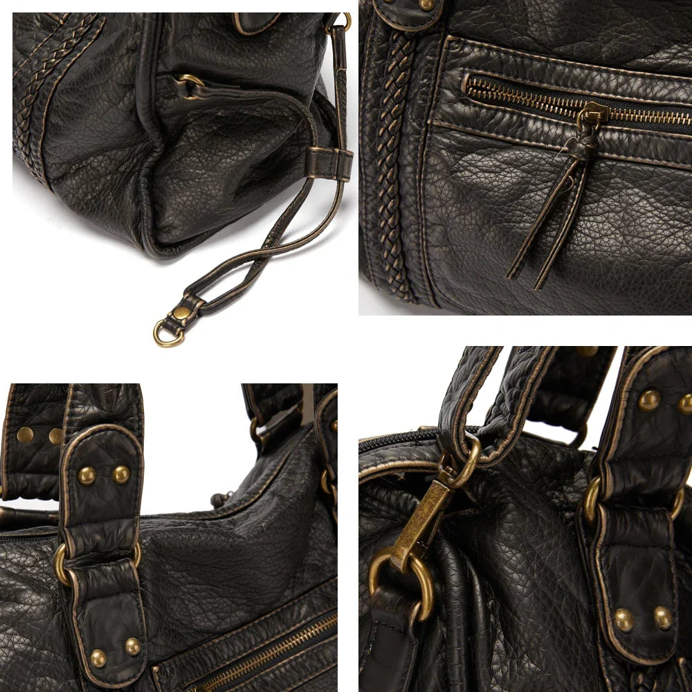 Handbag for School Shoulder Strap in Rigid Leather-dione couture20260421-Calm Wears-Black-Calm Wears