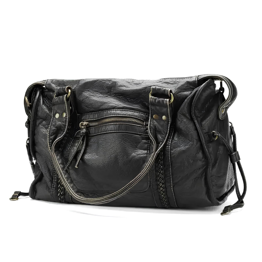 Handbag for School Shoulder Strap in Rigid Leather-dione couture20260421-Calm Wears-Black-Calm Wears