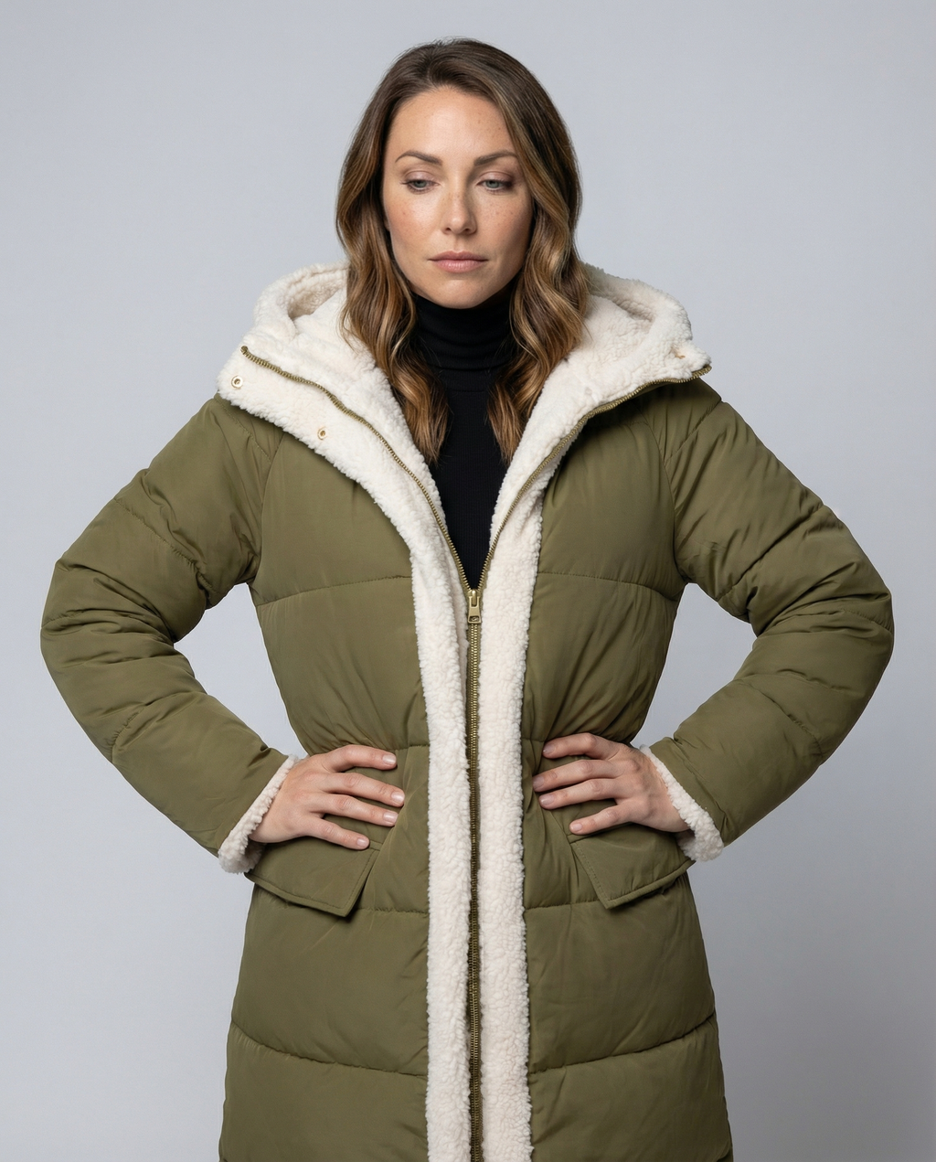 Reversible Women's Winter Jacket-mialea20251103-Calm Wears-Green-S-Calm Wears