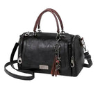 Spacious Handbag in Soft Leather with Strap and Zipper Closure-dione couture20260421-Calm Wears-Black-Calm Wears