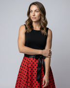 Rockabilly Dress Polka Dots-zone vintage20240819-Calm Wears-Red-S-Calm Wears