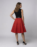 Rockabilly Dress Polka Dots-zone vintage20240819-Calm Wears-Red-S-Calm Wears