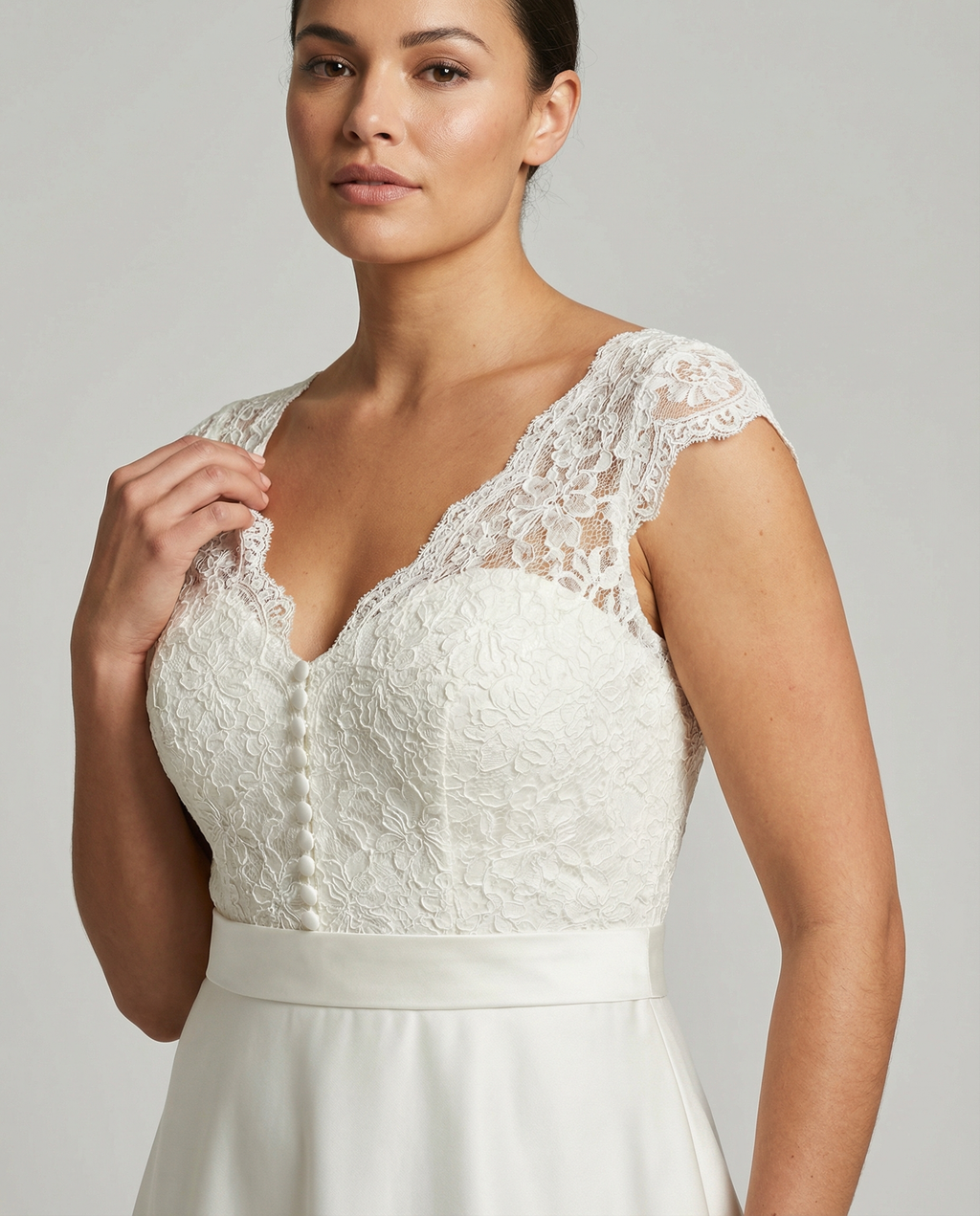 Romantic lace wedding dress-https://detail.1688.com/offer/671572903665.html-Calm Wears-White-S-Calm Wears