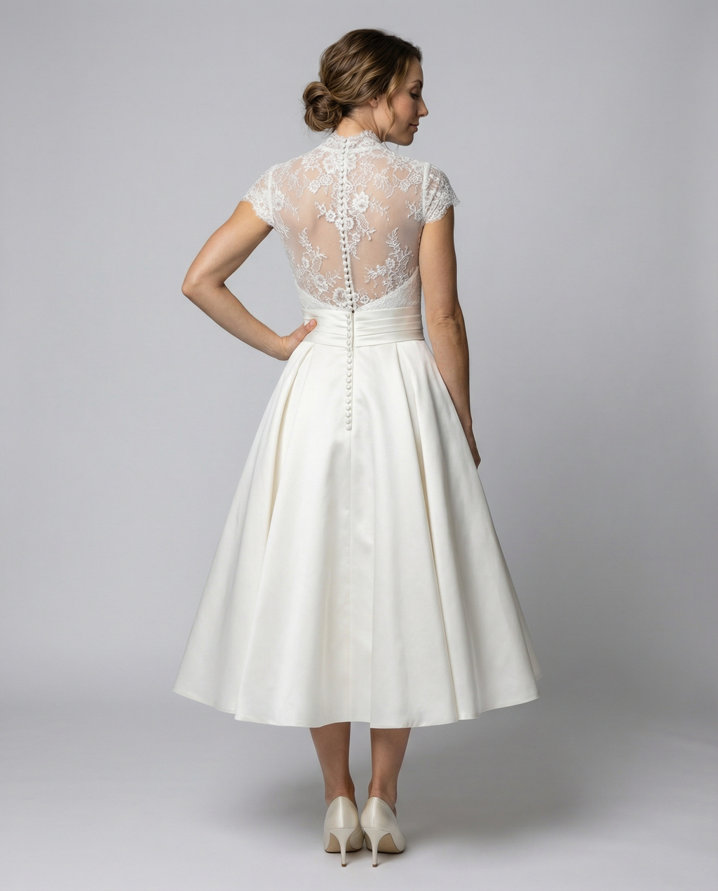 Romantic lace wedding dress-https://detail.1688.com/offer/671572903665.html-Calm Wears-White-S-Calm Wears