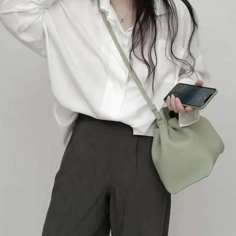 Soft Leather Shoulder Handbag-dione couture20260421-Calm Wears-Black-Calm Wears