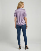 Satin Blouse Top Women with Tie Collar-https://detail.1688.com/offer/1013938446841.html-Calm Wears-Violet-S-Calm Wears