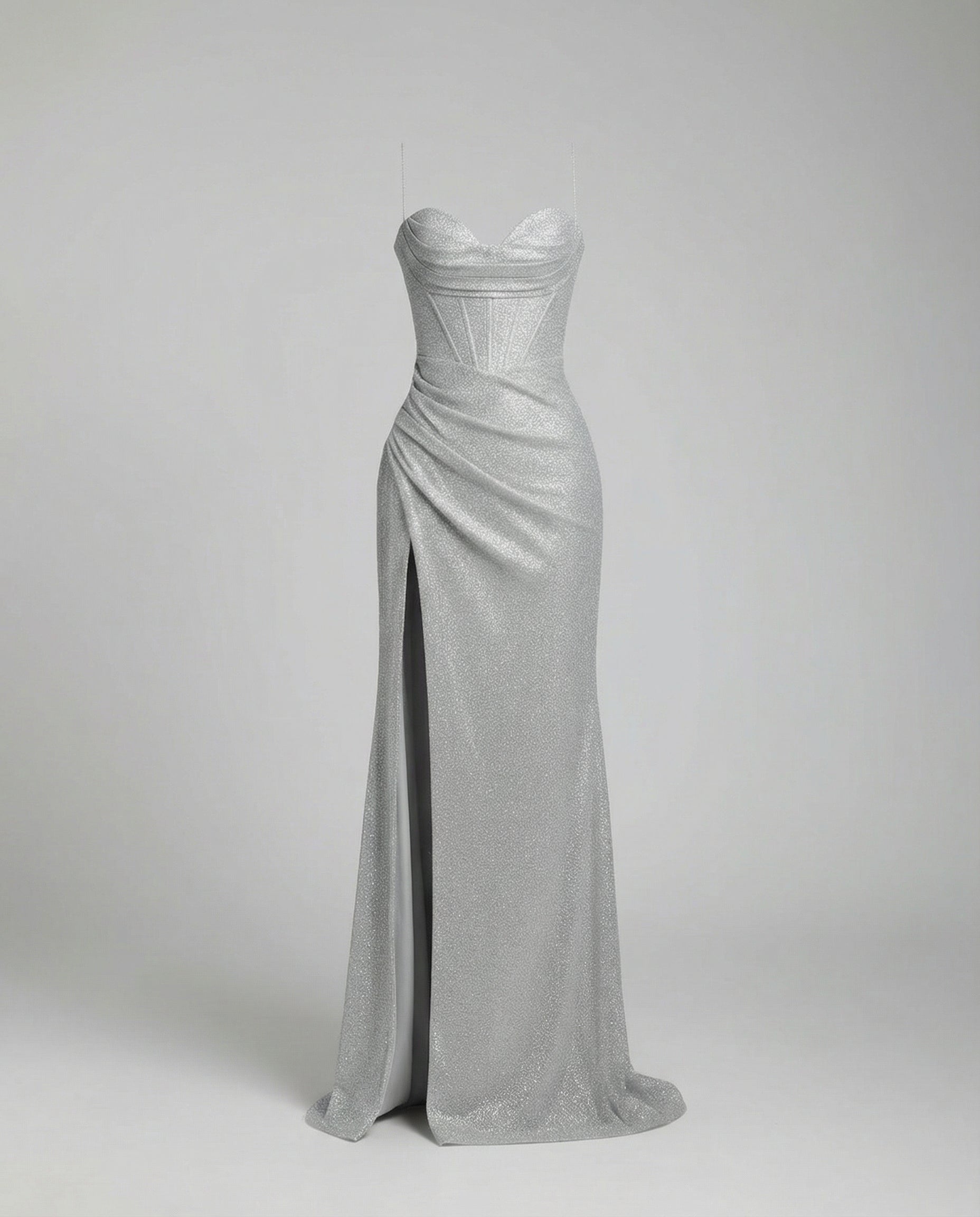 Sequin Maxi Dress Women-cavuna20240904-Calm Wears-Silver-S-Calm Wears