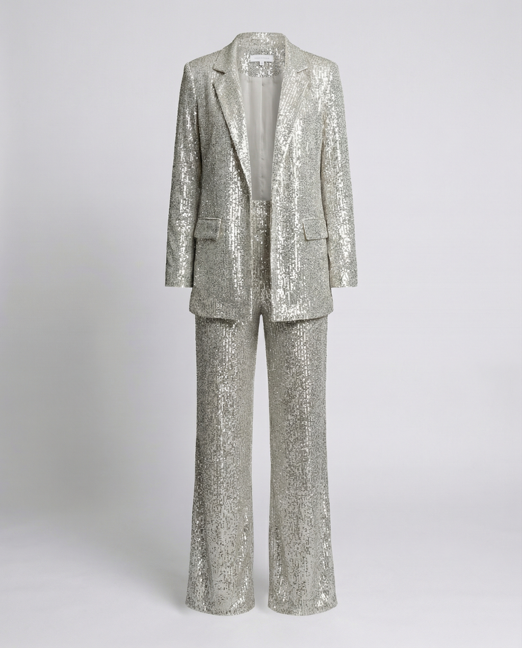 Sequin suit women High-waist-heidi mode20241218-Calm Wears-Silver-S-Calm Wears