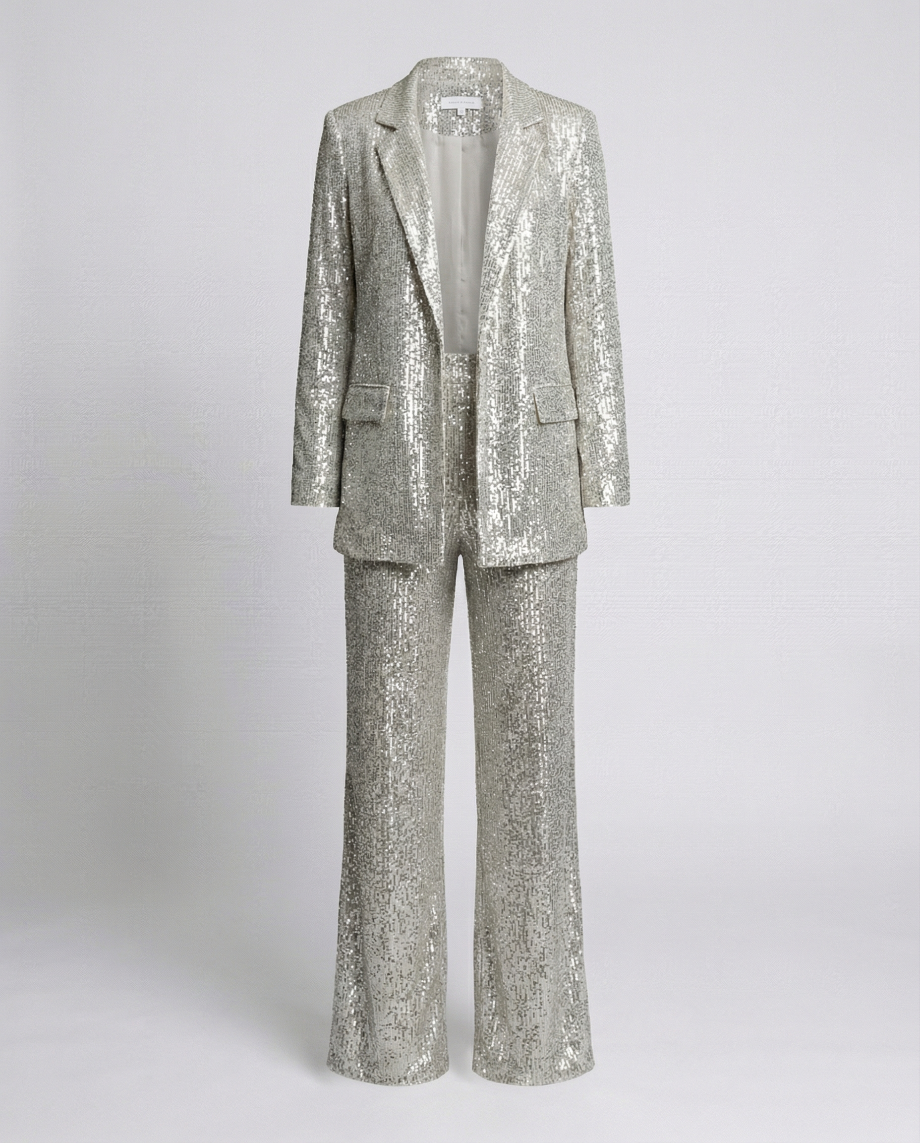 Sequin suit women High-waist-heidi mode20241218-Calm Wears-Silver-S-Calm Wears