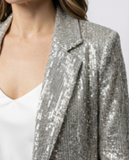 Sequin suit women High-waist-heidi mode20241218-Calm Wears-Silver-S-Calm Wears