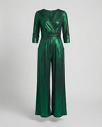 Shiny Elegant Jumpsuit Women-evaluma 20250424-Calm Wears-Green-XS-Calm Wears