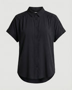 Short Sleeve Blouse Top Women with Crochet Accents-https://detail.1688.com/offer/1001635420044.html-Calm Wears-Blue-S-Calm Wears