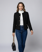 Simple Single-Breasted Women's Jacket Elegant-my fashion club20240820-Calm Wears-Black-XS-Calm Wears