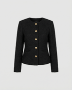 Simple Single-Breasted Women's Jacket Elegant-my fashion club20240820-Calm Wears-Black-XS-Calm Wears