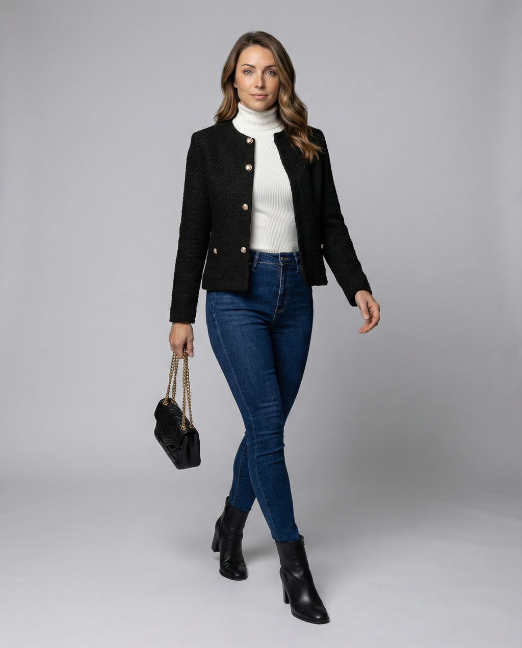 Simple Single-Breasted Women's Jacket Elegant-my fashion club20240820-Calm Wears-Black-XS-Calm Wears