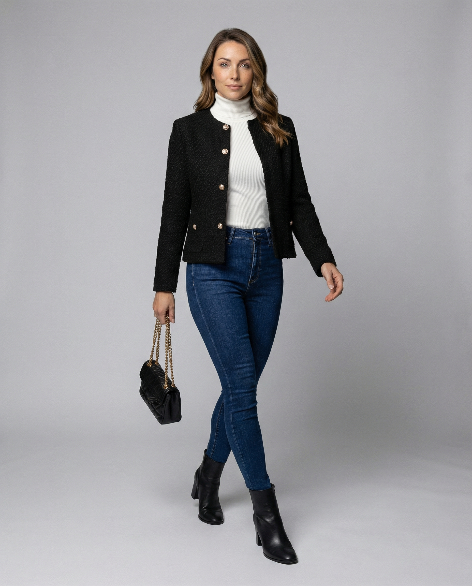 Simple Single-Breasted Women's Jacket Elegant-my fashion club20240820-Calm Wears-Black-XS-Calm Wears