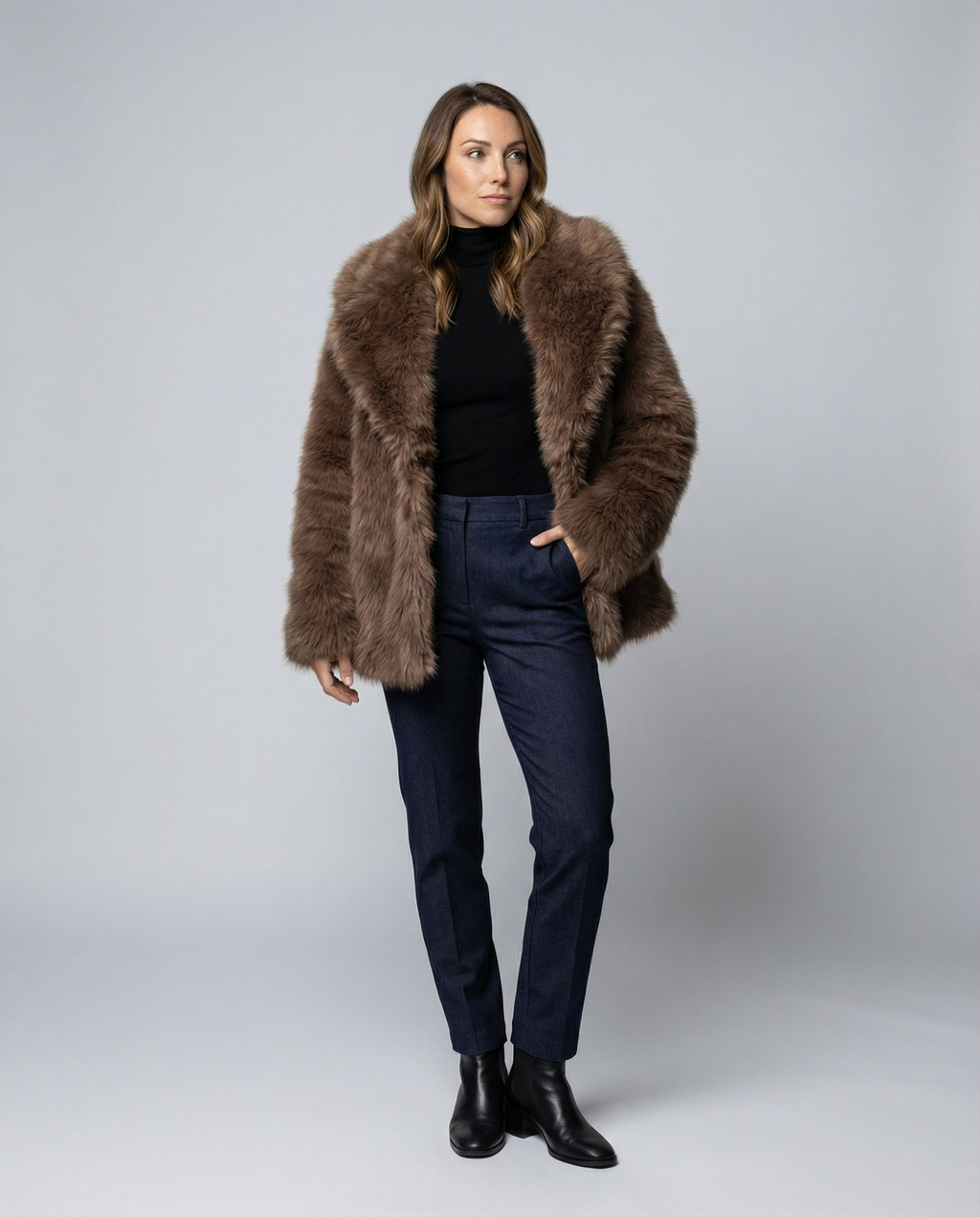 Soft Short Faux Fur Jacket-zinara20251203-Calm Wears-Brown-XS-Calm Wears