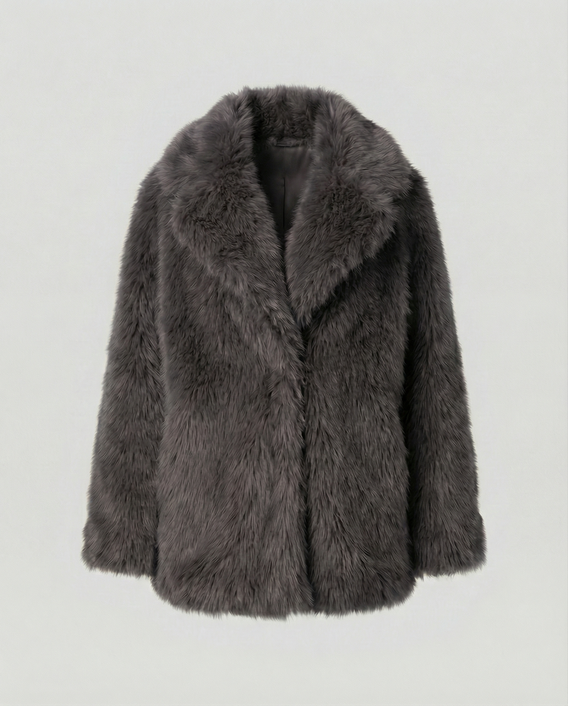 Soft Short Faux Fur Jacket-zinara20251203-Calm Wears-Gray-XS-Calm Wears