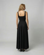 Soft Square Maxi Dress Women-https://detail.1688.com/offer/900266429005.html-Calm Wears-Black-S-Calm Wears