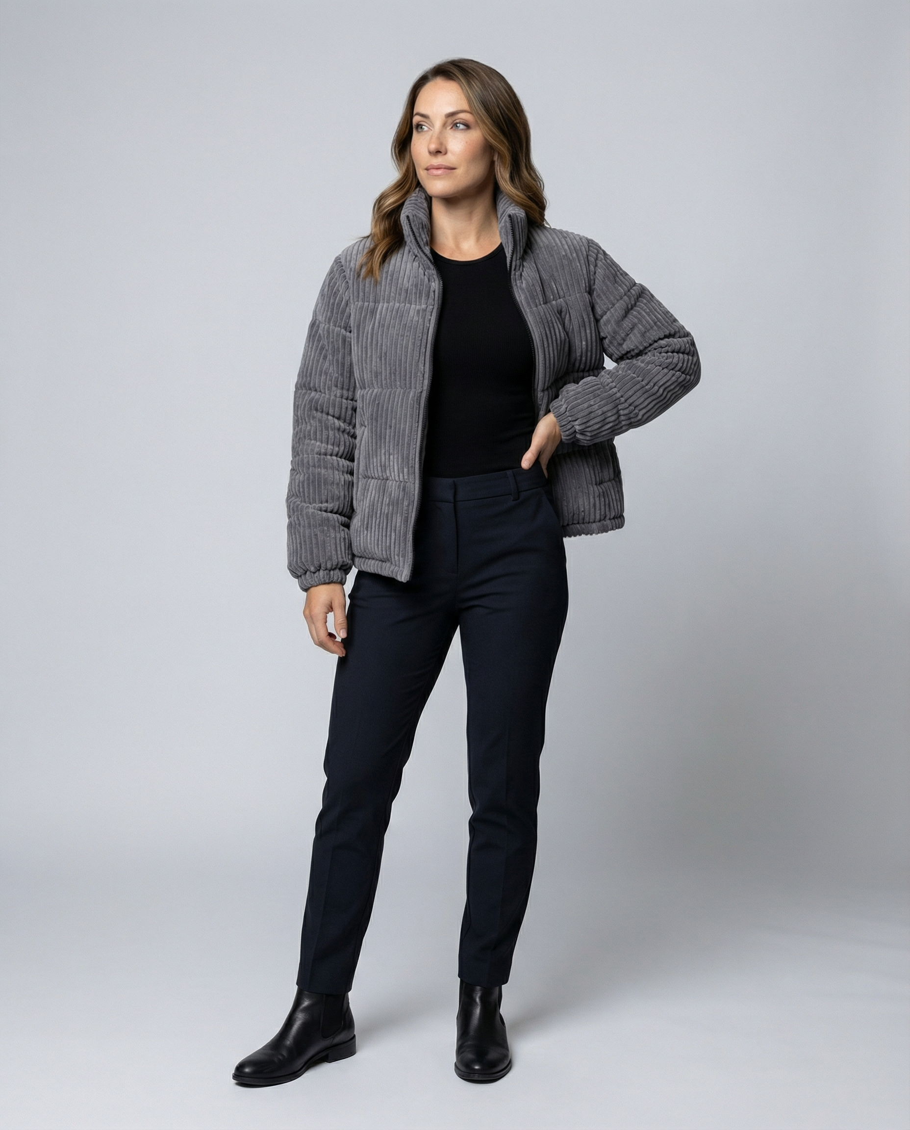 Soft Warm Cord Jacket-pintaro20251115-Calm Wears-Gray-S-Calm Wears