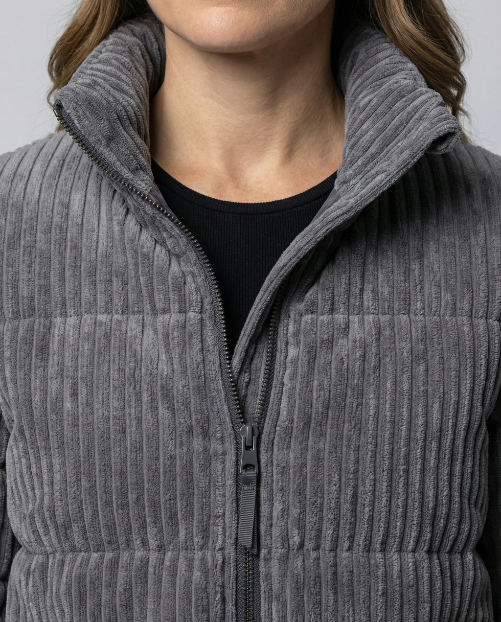 Soft Warm Cord Jacket-pintaro20251115-Calm Wears-Gray-S-Calm Wears