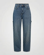 Sparkling Diamond Jeans Women-senselle20250226-Calm Wears-Dark blue-XS-Calm Wears