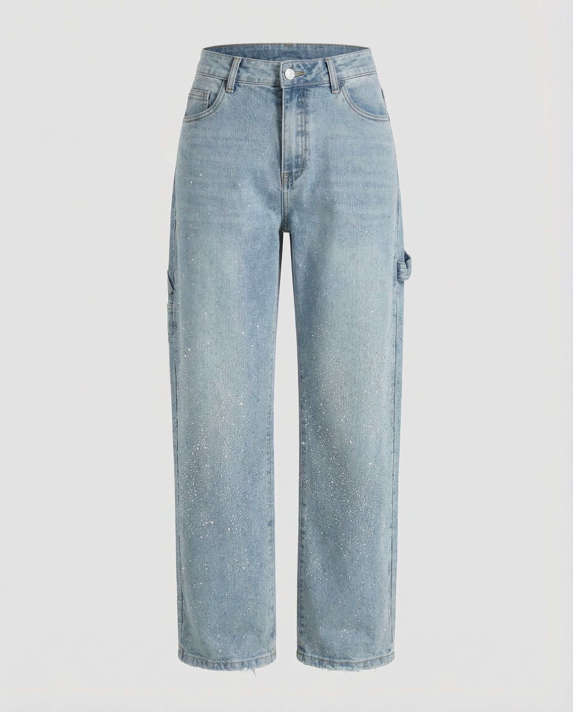 Sparkling Diamond Jeans Women-senselle20250226-Calm Wears-Light blue-XS-Calm Wears