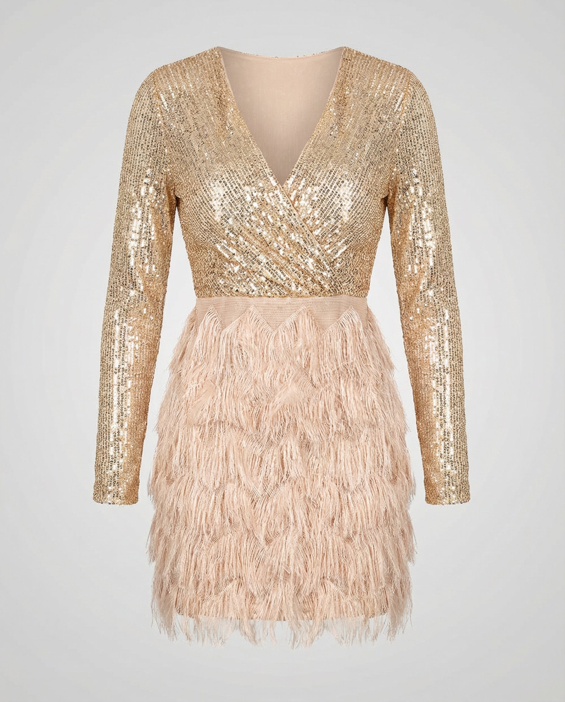 Sparkling Patchwork Party Dress-alice amsterdam20240917-Calm Wears-Beige-S-Calm Wears