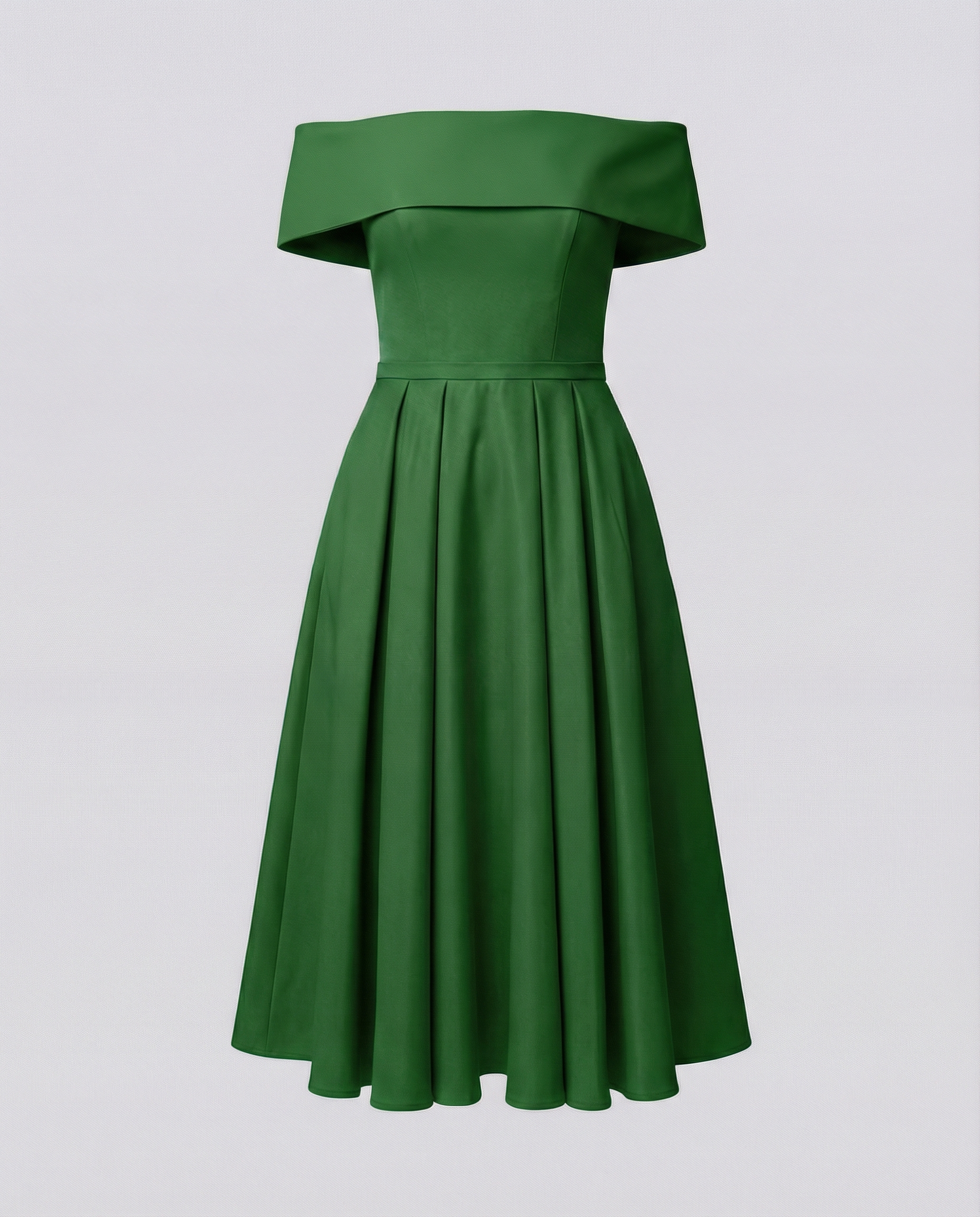 Strapless Satin Party Dress Women-havsbris20240903-Calm Wears-Dark green 1-S-Calm Wears