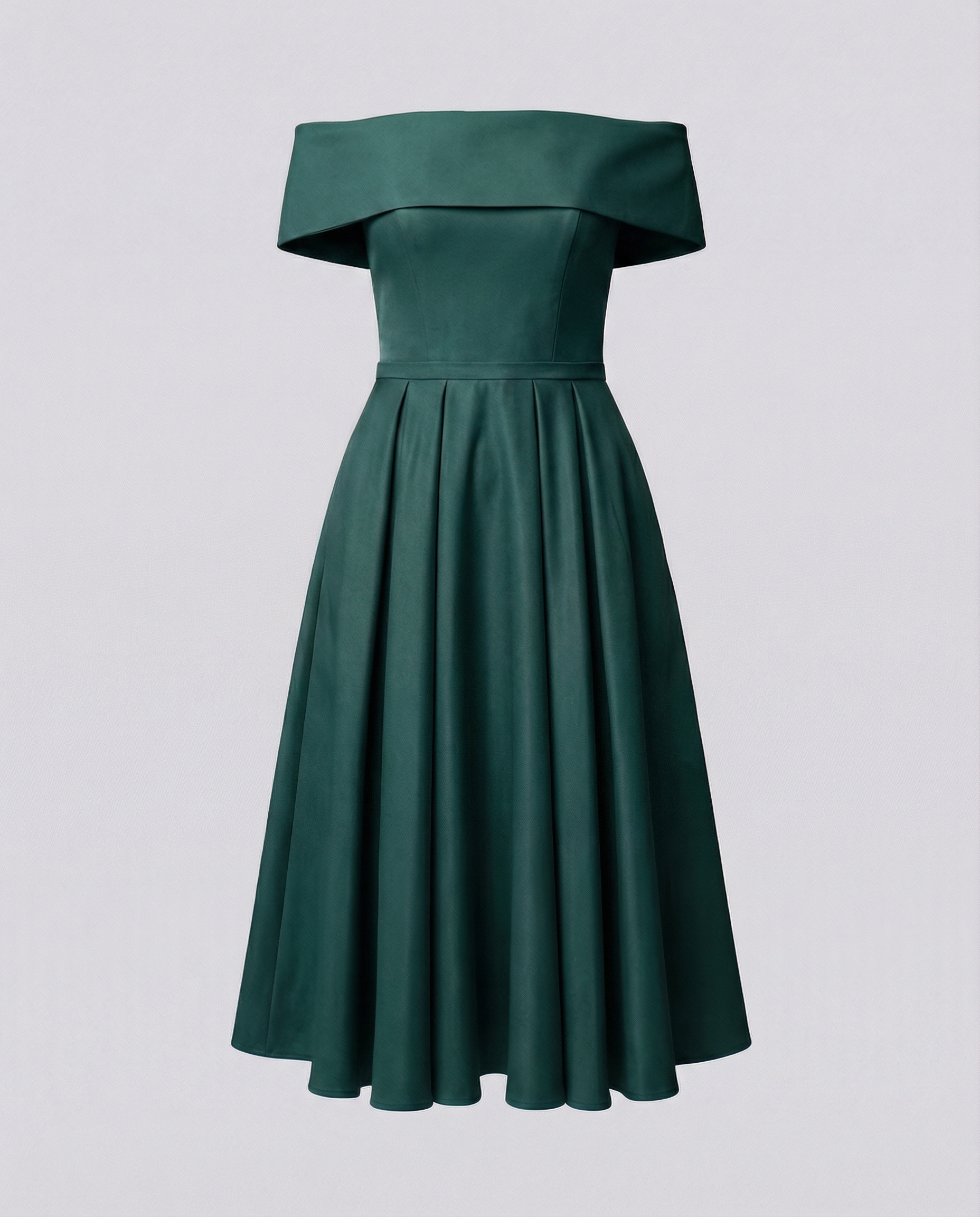 Strapless Satin Party Dress Women-havsbris20240903-Calm Wears-Dark green-S-Calm Wears