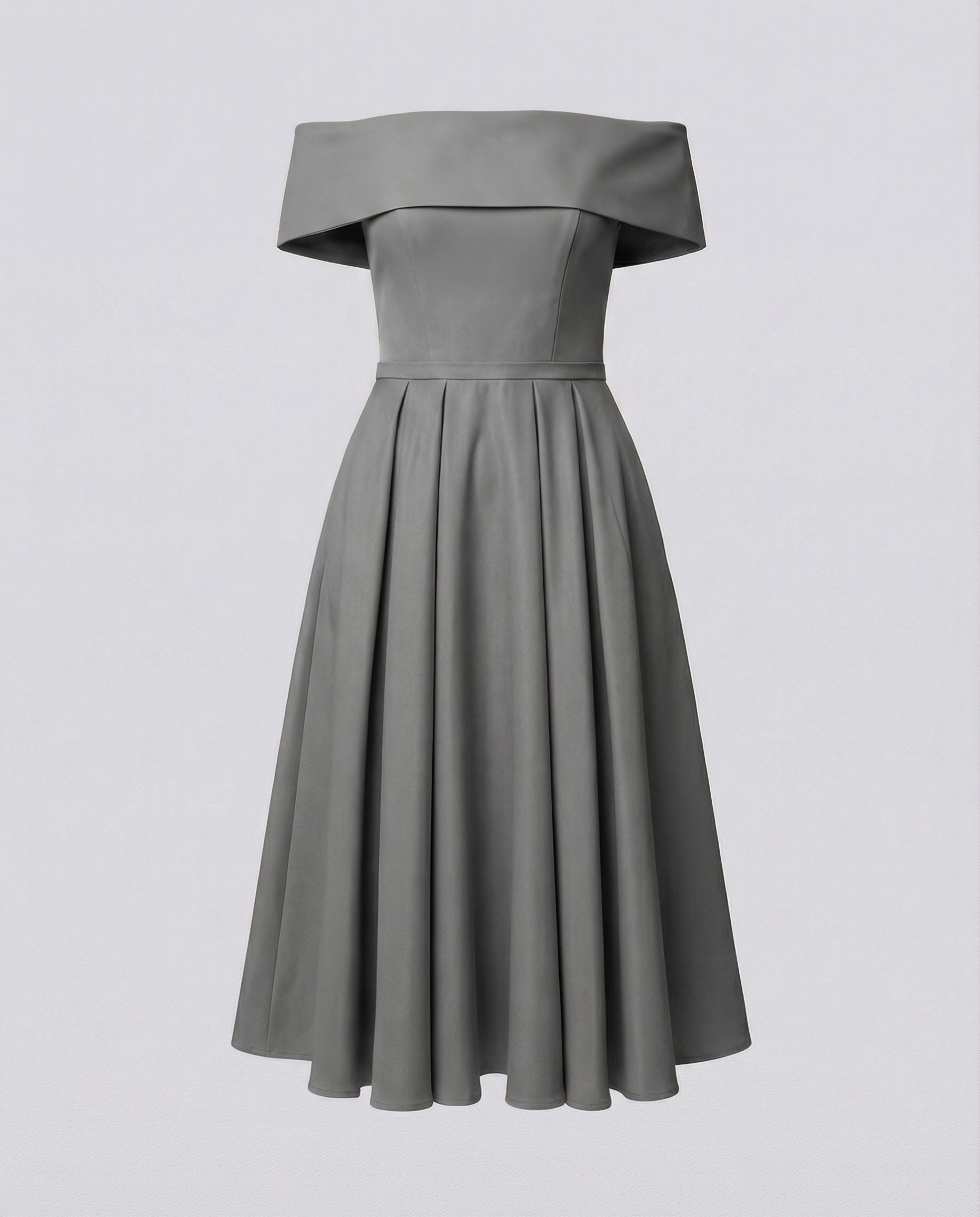 Strapless Satin Party Dress Women-havsbris20240903-Calm Wears-Gray-S-Calm Wears