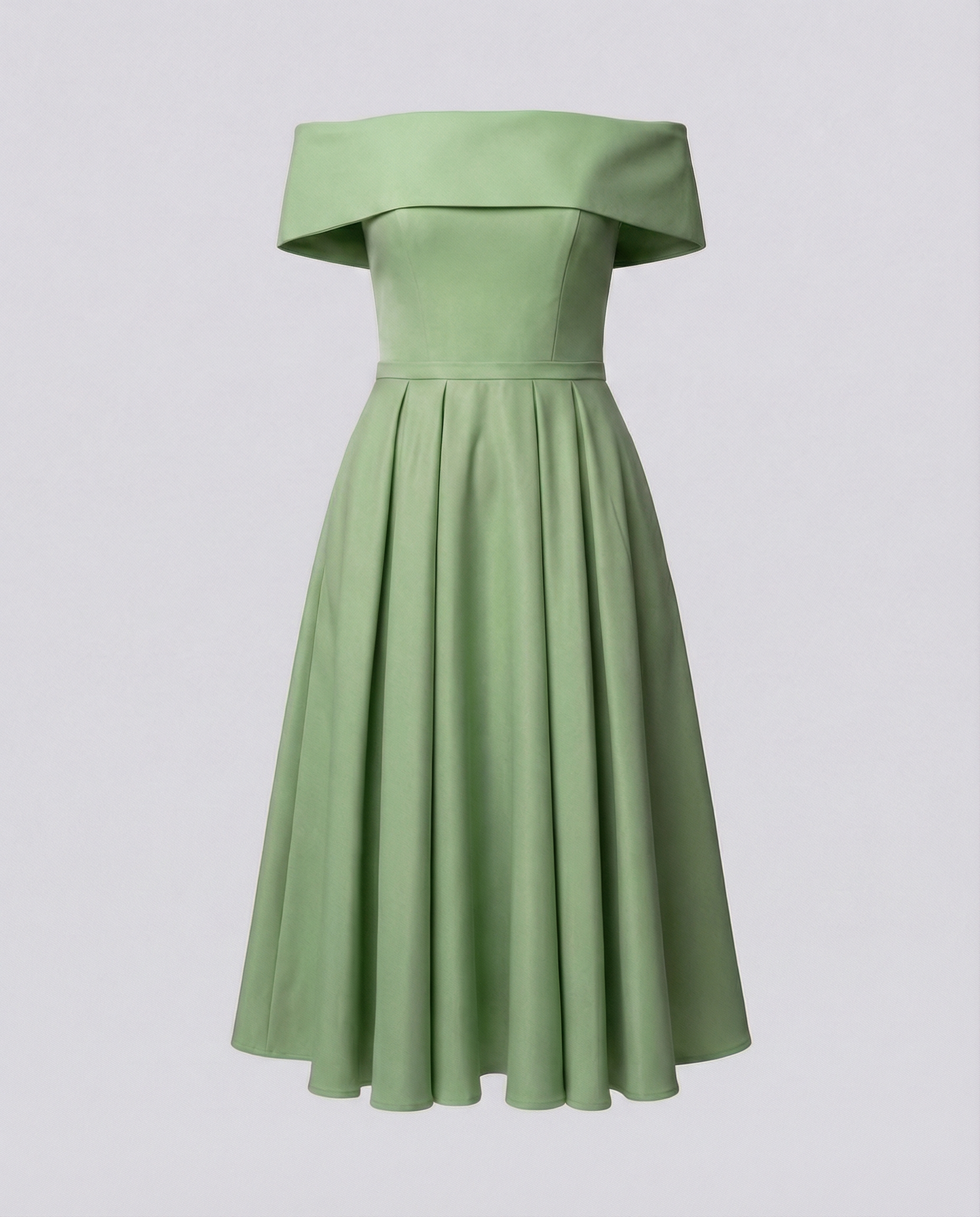Strapless Satin Party Dress Women-havsbris20240903-Calm Wears-Green-S-Calm Wears