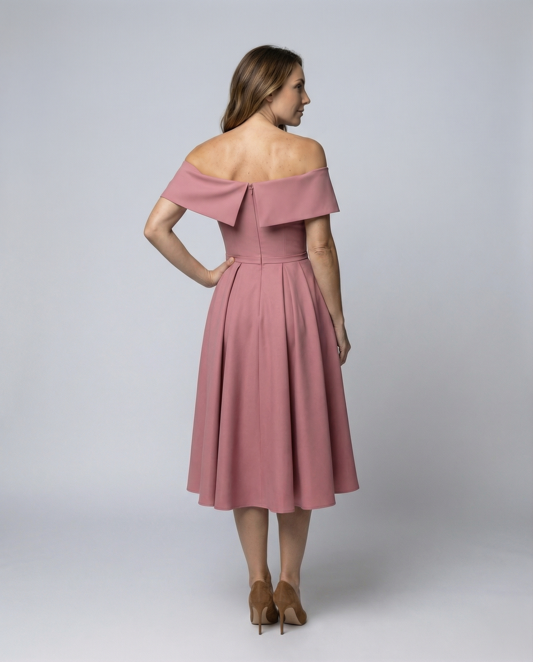 Strapless Satin Party Dress Women-havsbris20240903-Calm Wears-Kamee Brown-S-Calm Wears