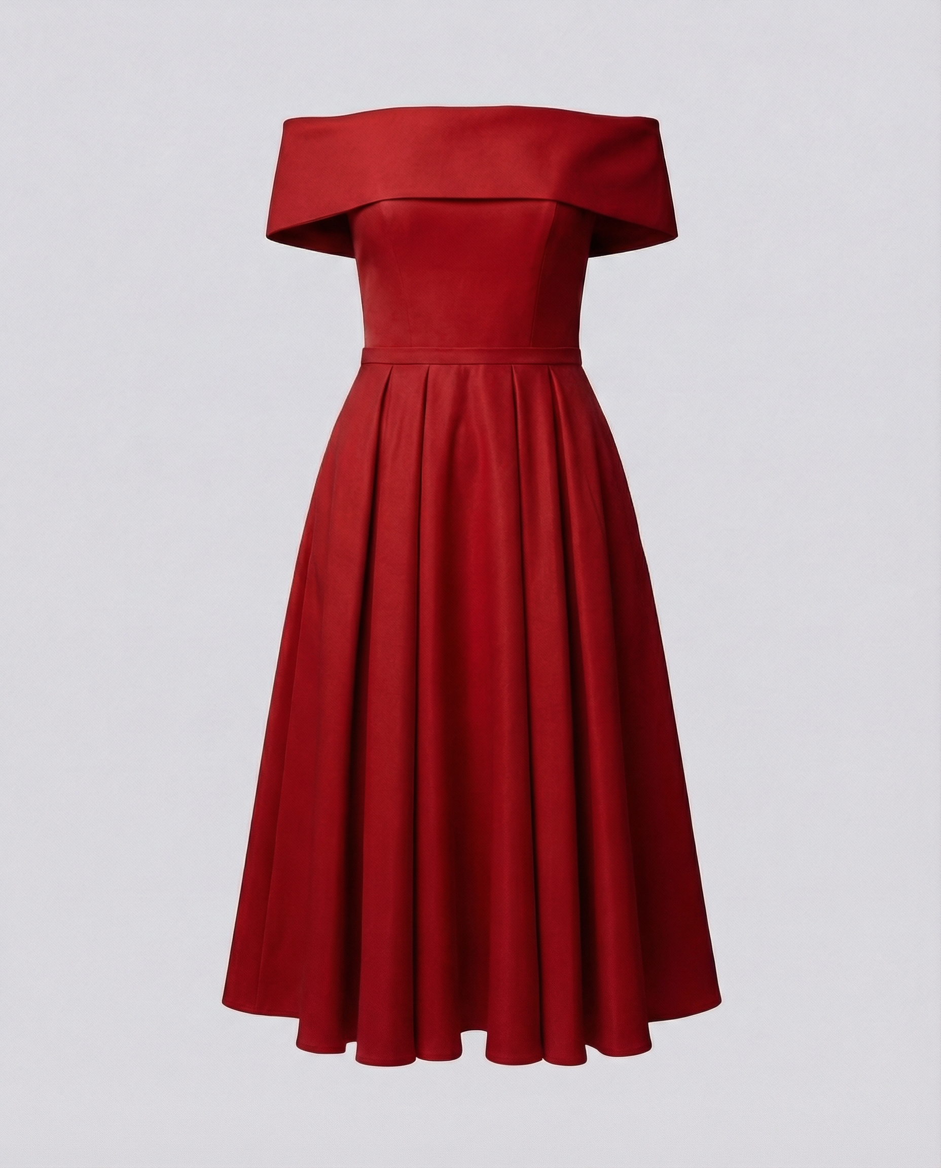 Strapless Satin Party Dress Women-havsbris20240903-Calm Wears-Red-S-Calm Wears