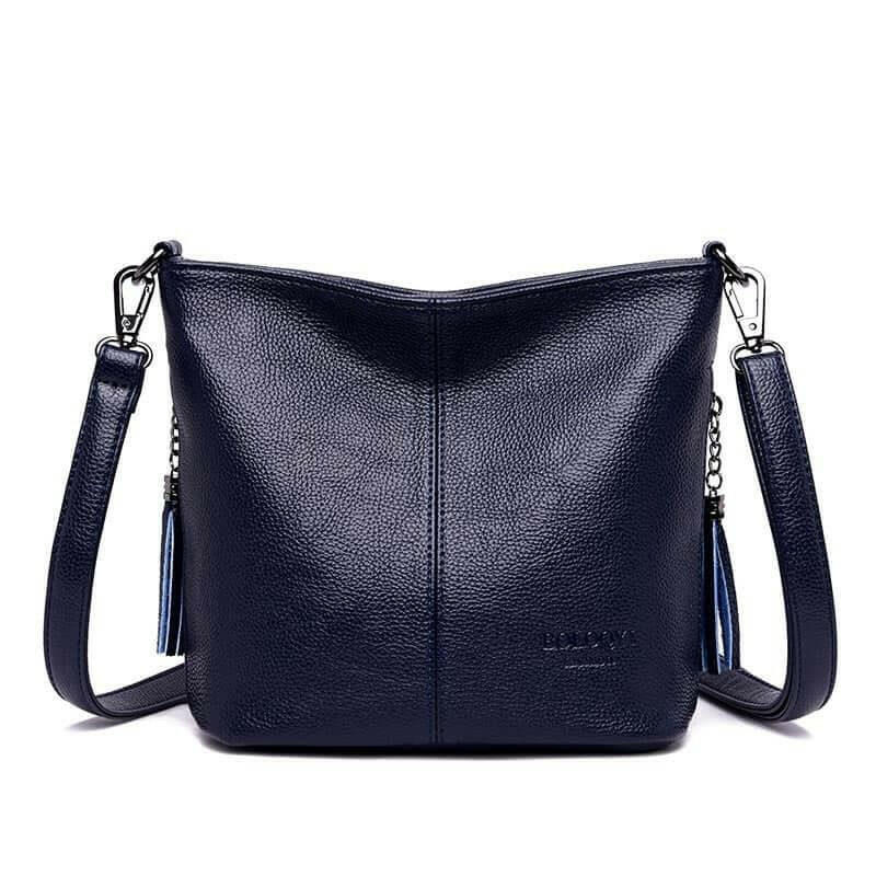 Leather Shoulder Bag Stay Organized in Style!-thenicholecollection20250418-Calm Wears-Dark blue-Calm Wears