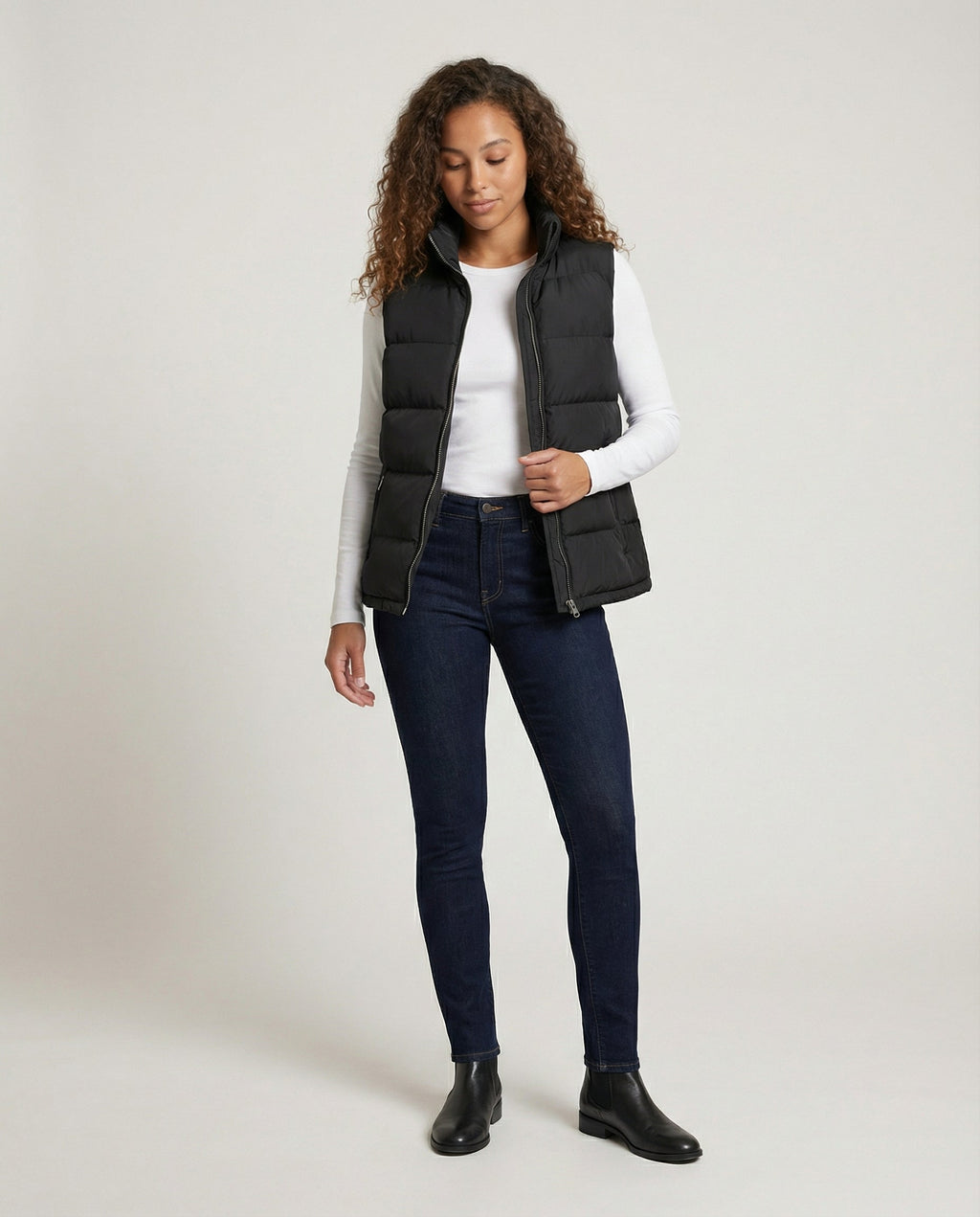 Stylish Padded Women's Vest-modemansion20241107-Calm Wears-Black-XS-Calm Wears