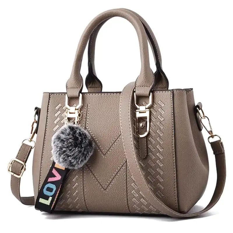 Removable Shoulder Handbag in Leather-dione couture20260421-Calm Wears-Khaki-Calm Wears