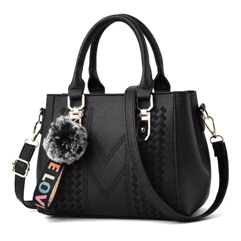 Removable Shoulder Handbag in Leather-dione couture20260421-Calm Wears-Black-Calm Wears