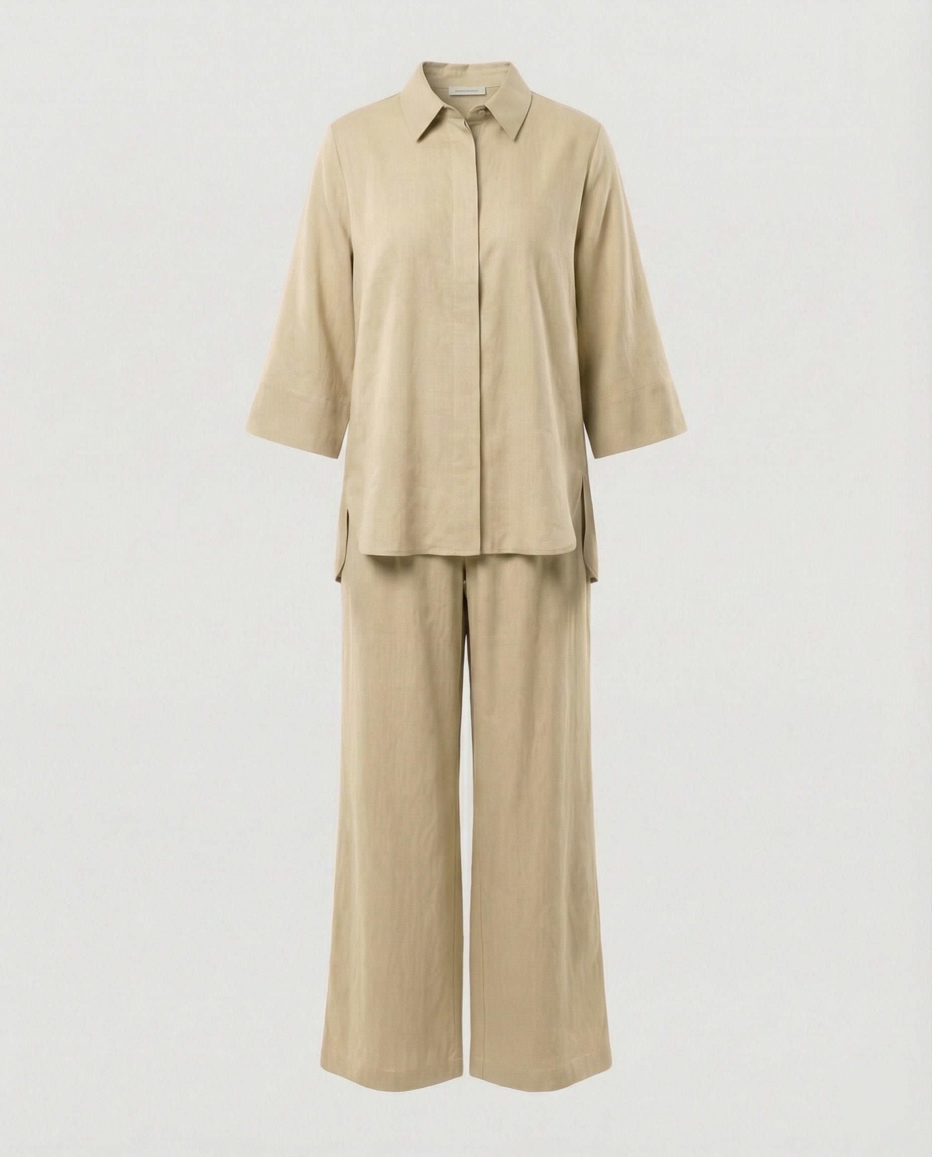 Two-piece set women with wide cut-https://detail.1688.com/offer/964199993700.html-Calm Wears-Beige-S-Calm Wears