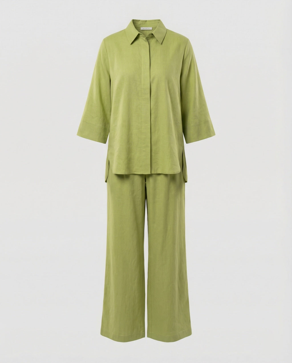 Two-piece set women with wide cut-https://detail.1688.com/offer/964199993700.html-Calm Wears-Green-S-Calm Wears