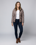 Ultralight Down Jacket Women's-kaufmann mode20241203-Calm Wears-Khaki Hood-S-Calm Wears