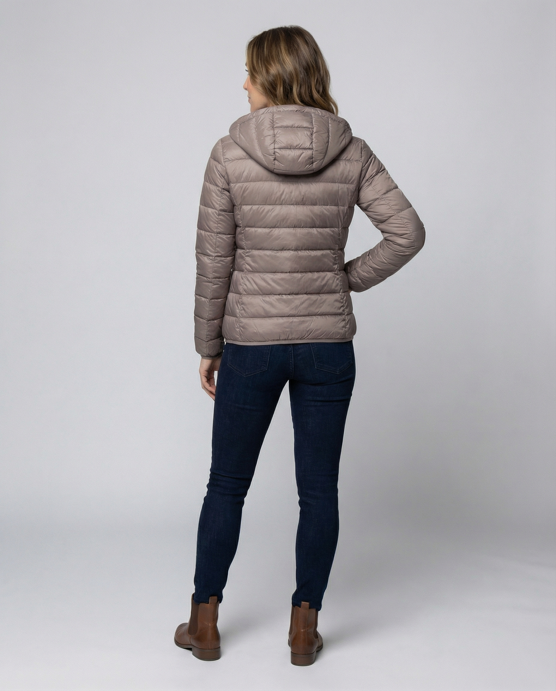 Ultralight Down Jacket Women's-kaufmann mode20241203-Calm Wears-Khaki Hood-S-Calm Wears