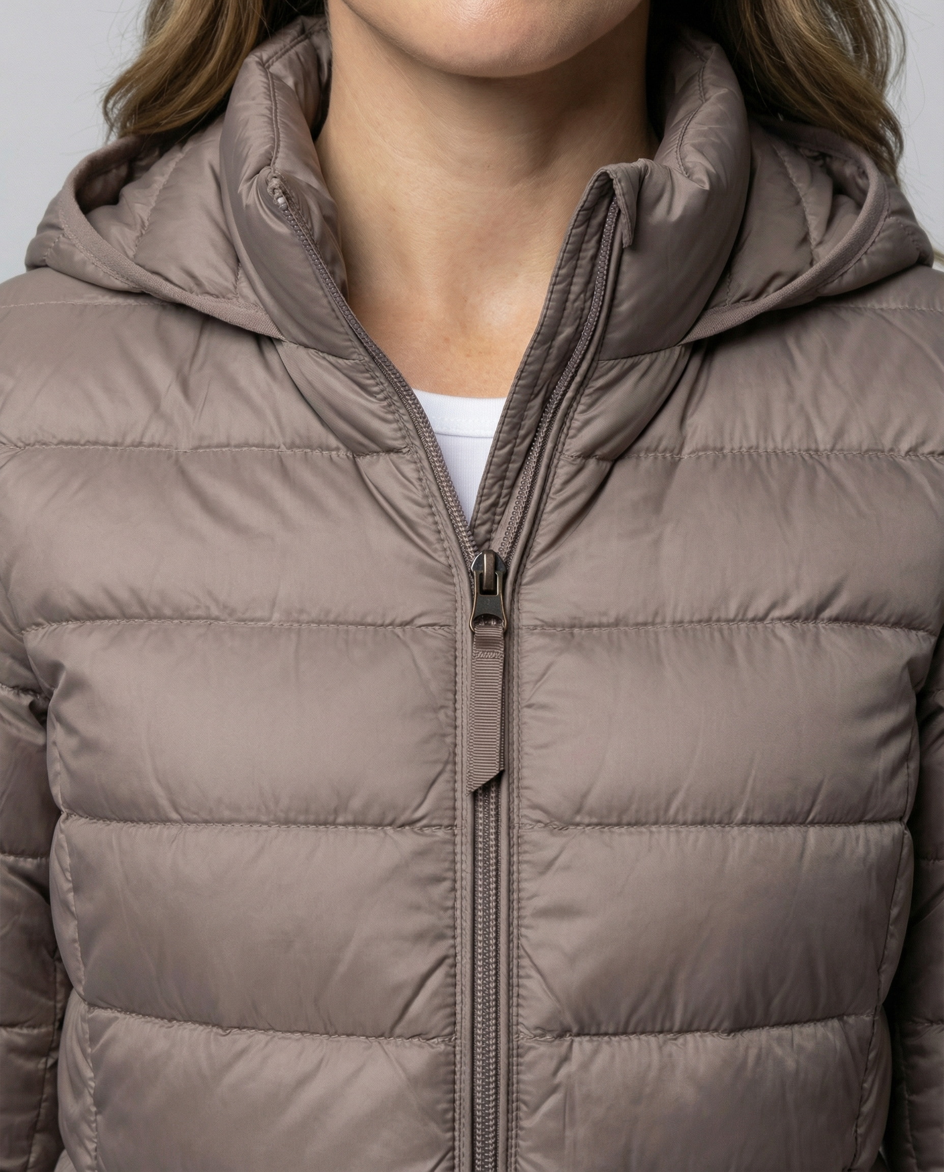 Ultralight Down Jacket Women's-kaufmann mode20241203-Calm Wears-Khaki Hood-S-Calm Wears