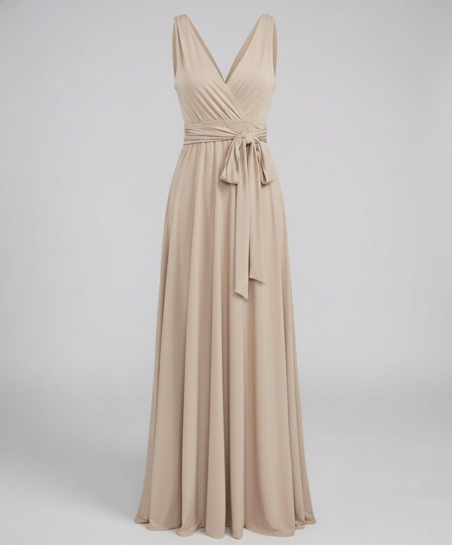 Versatile women's wrap dress-variera20240923-Calm Wears-Apricot-S-Calm Wears