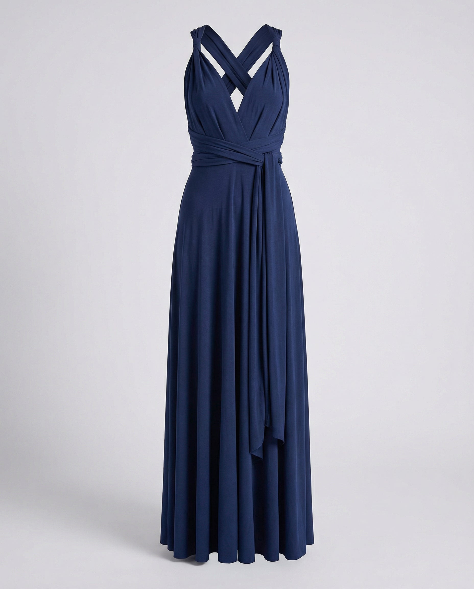 Versatile women's wrap dress-variera20240923-Calm Wears-Navy blue-S-Calm Wears