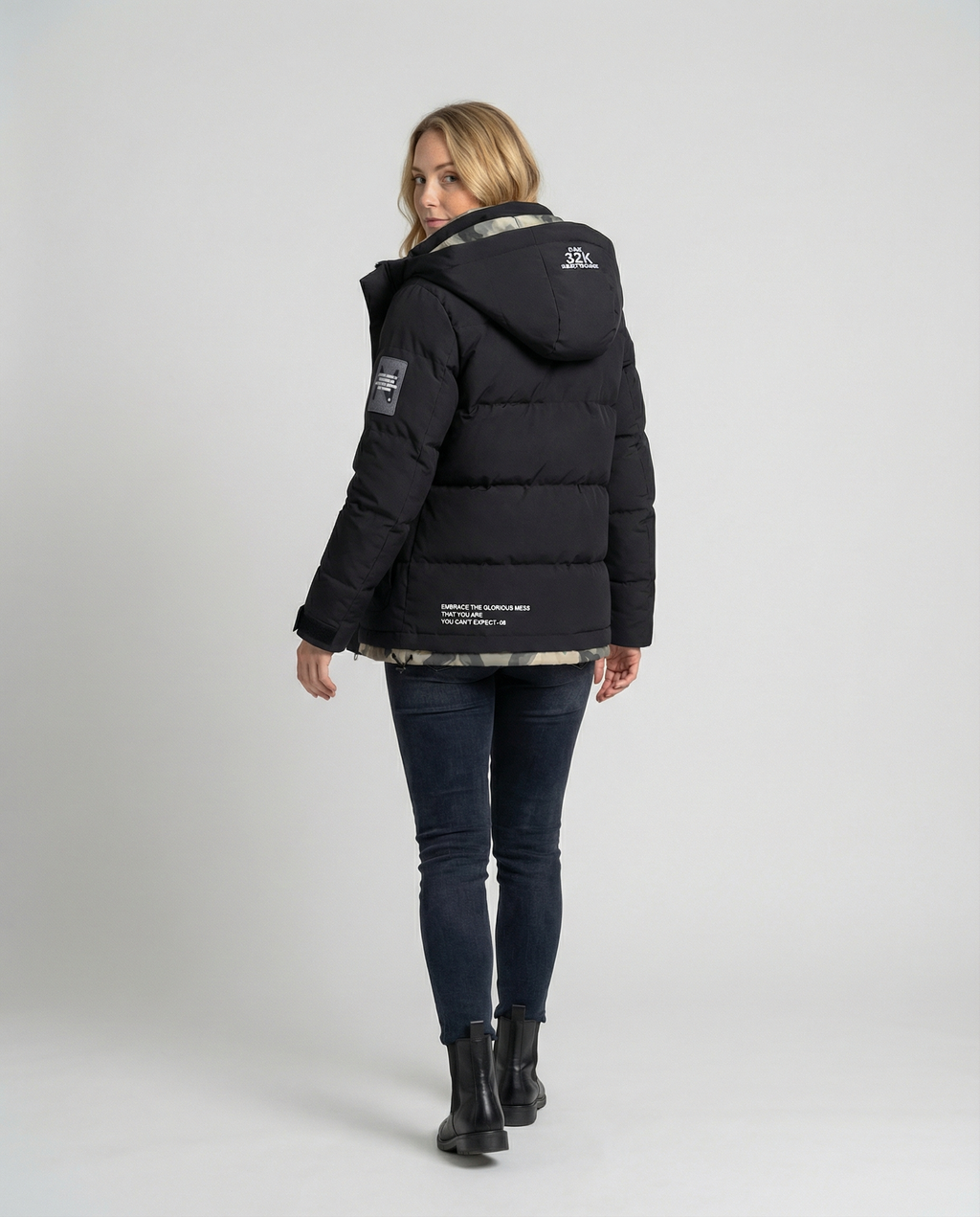 Warm Women's Winter Jacket Hood-haarlemo20251112-Calm Wears-Black-XS-Calm Wears